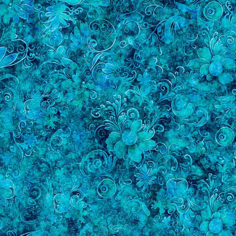108" Queen's Garden-Teal 32 BOLT108-QUEENSGARDEN32
