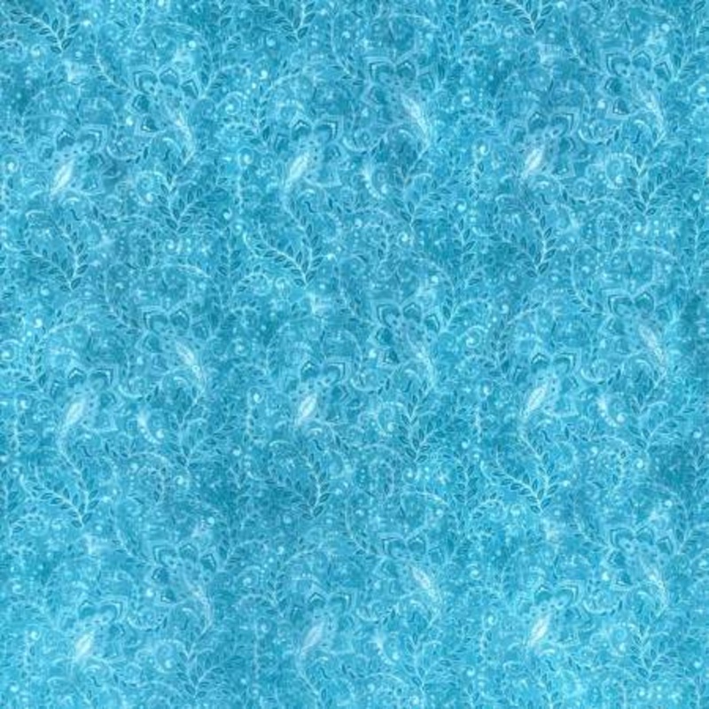118" wide Mini Jacquard Teal
