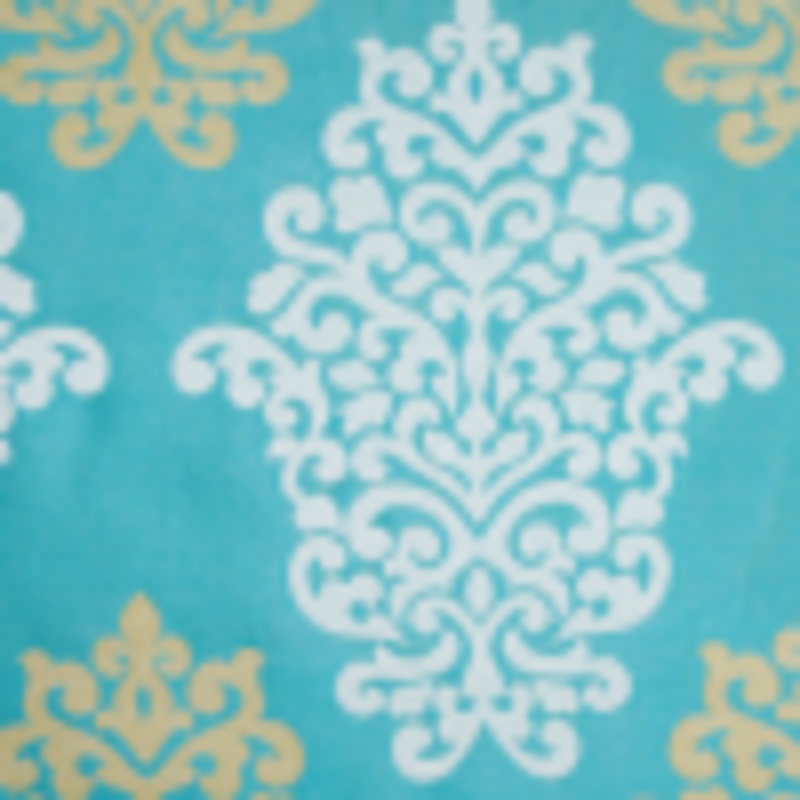 Aqua Damask Brocade