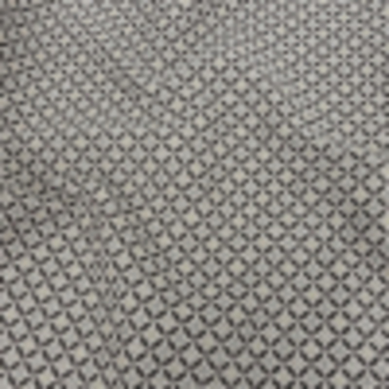 Black and Gray Quatrefoil Blended Polyester Jacquard