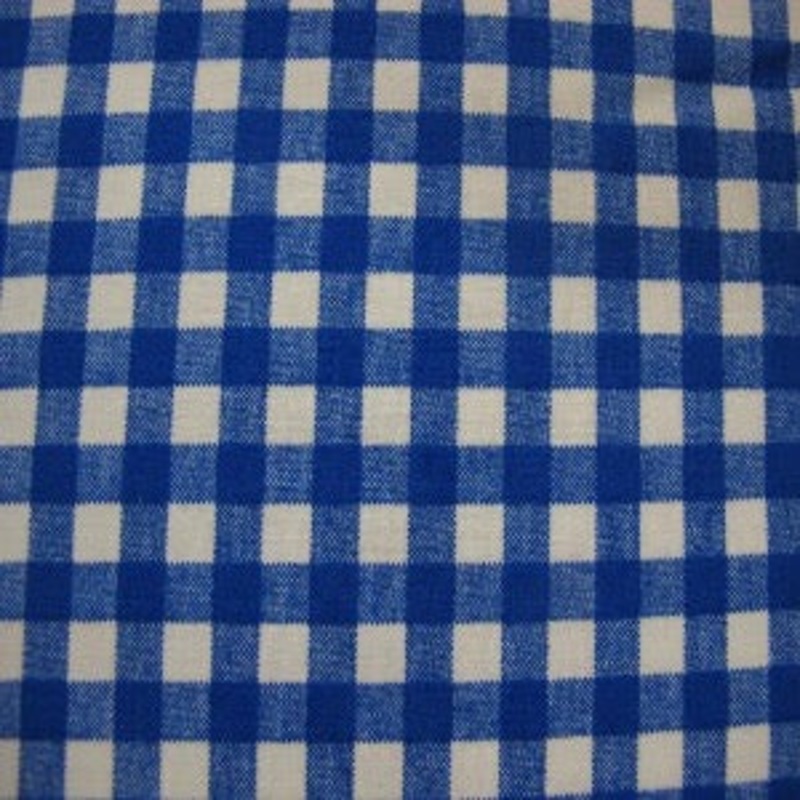 45 Check 1/4" 100% Cotton  Royal and White FP-6841