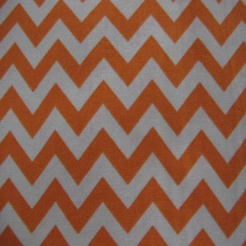 45 Chevron 100% Cotton Orange and White FP-6590
