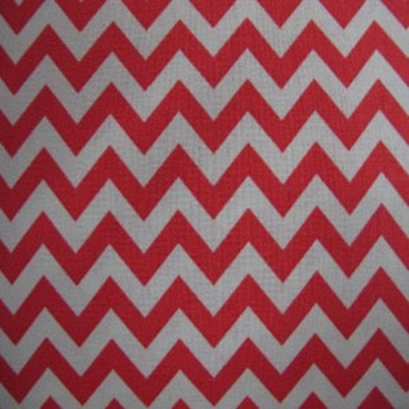 45 Chevron 100% Cotton Red and White FP-6581