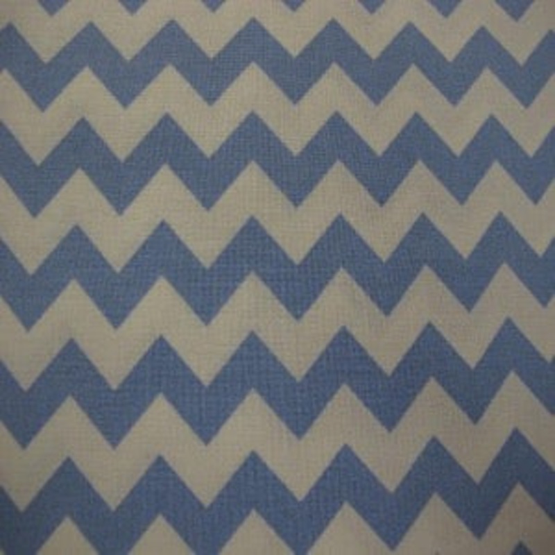 45  Chevron 100% Cotton Stripe Blue and White