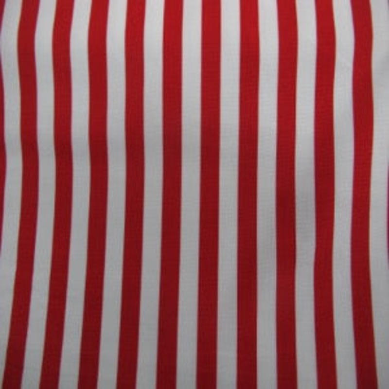 45  Stripes 1/2" 100% Cotton Red and White