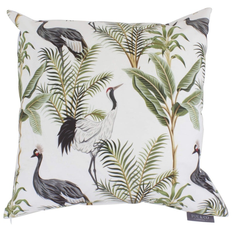 Exotic Storks Outdoor Cushion