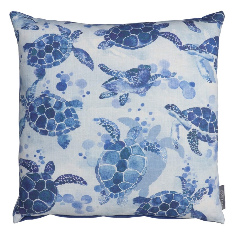 Sea Turtles Blue Cushion