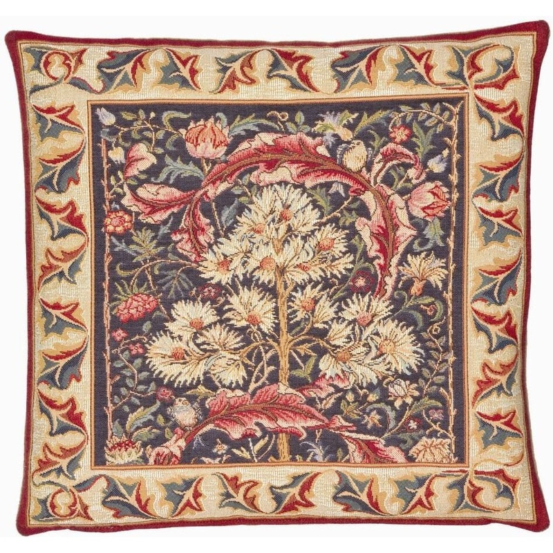 Acanthus Tapestry Cushion with Feather Filler