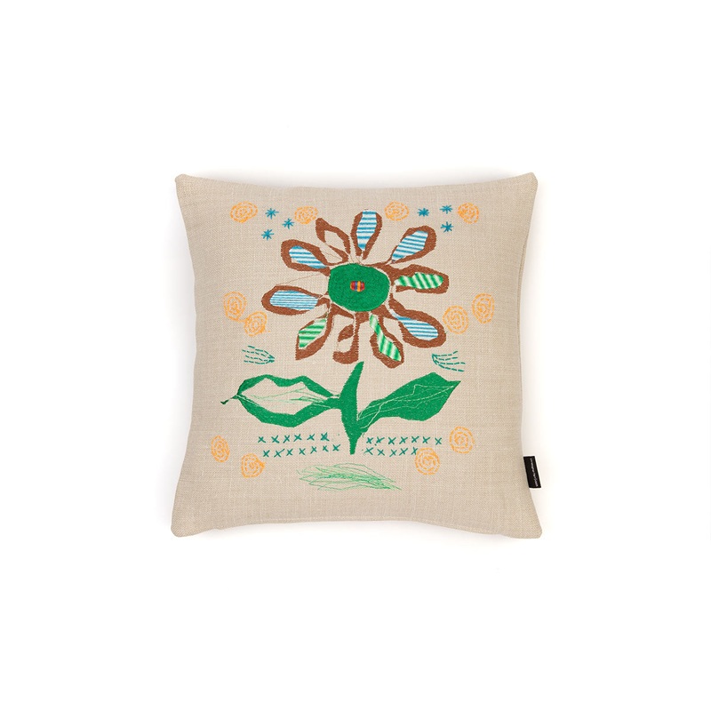 A Pair of Alice Kettle Flower Cushions