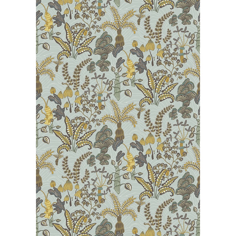 Woodland Floor Wallpaper | Celadon and Lemon