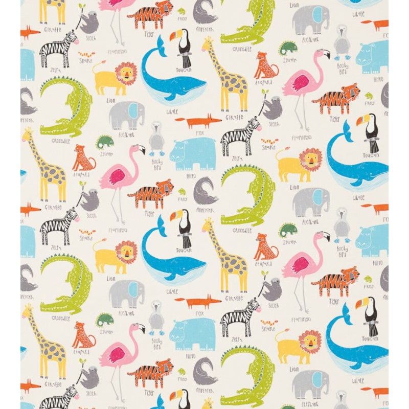 Animal Magic Fabric - Tutti Frutti / Chalk