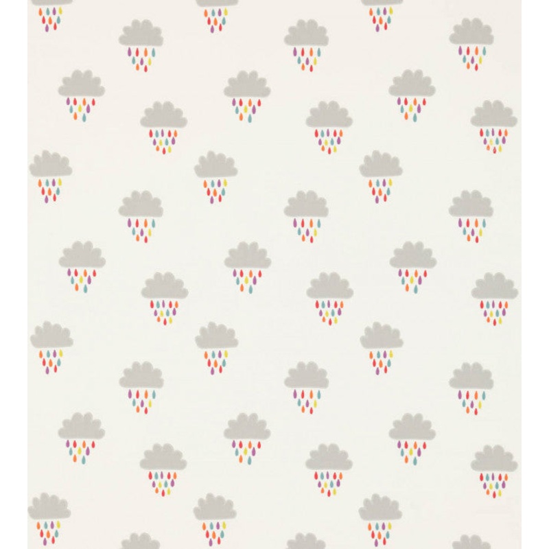April Showers Fabric - Poppy / Tangerine / Sunsh