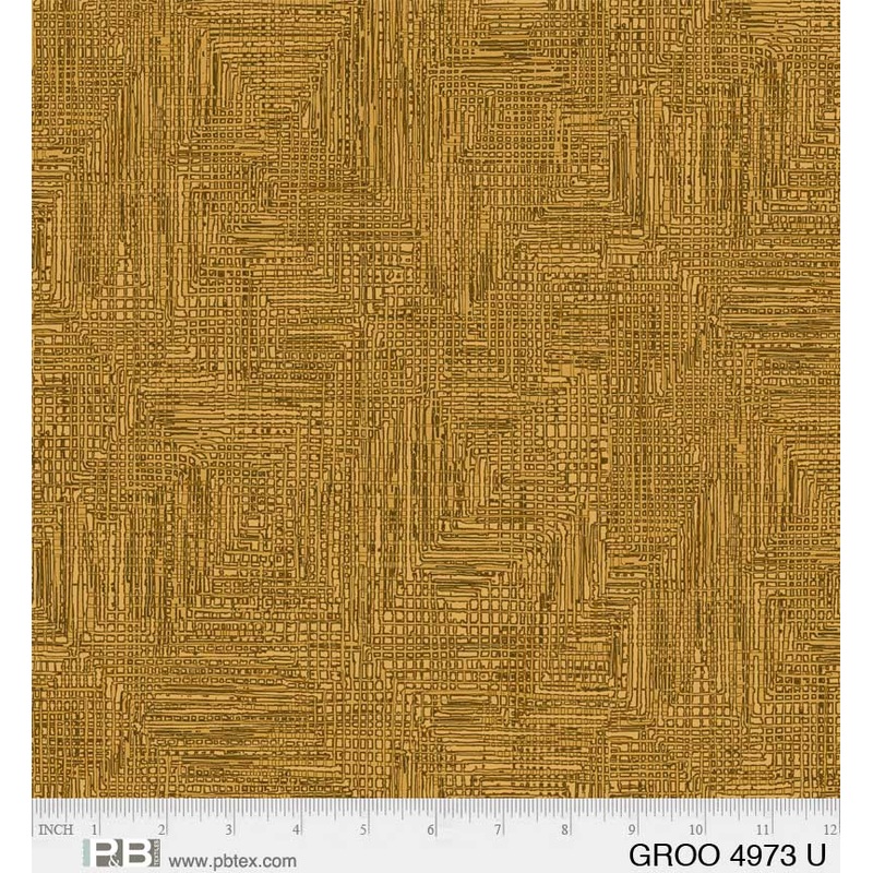 108" Grass Roots Quilt Backing Fabric - Gold - GROO 4973 U
