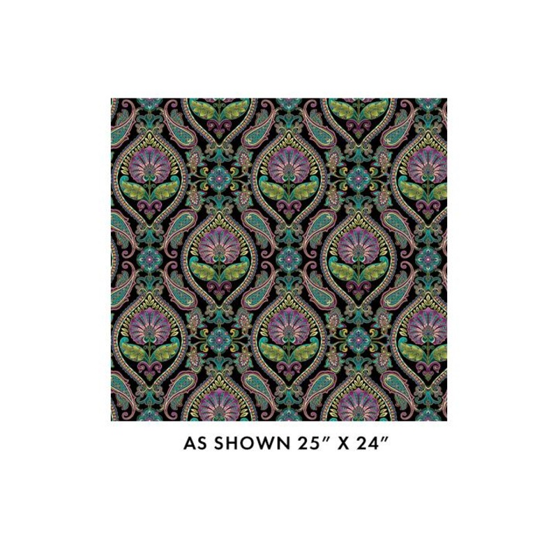 BTX Shangri-La 16110M-12 Black/Multi - Metallic Cotton Fabric