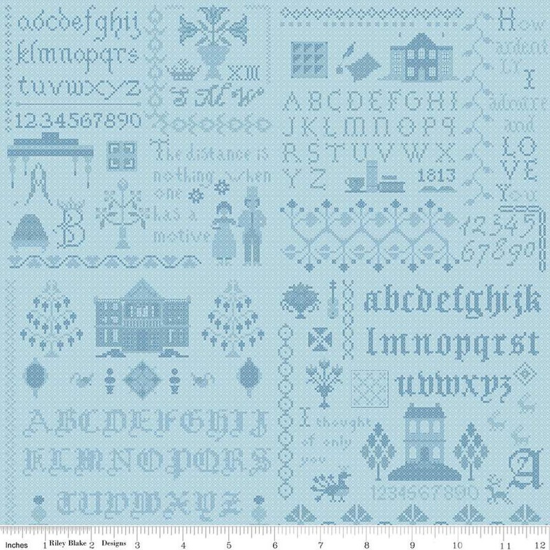 CWH Pride & Prejudice - C13786-BLUE - Cotton Fabric