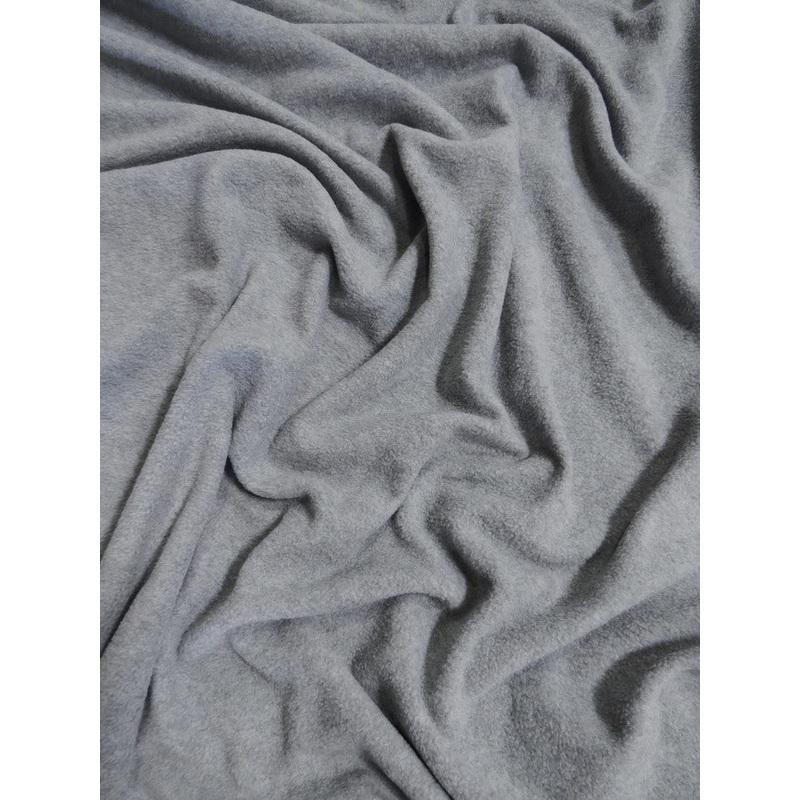 Fleece Fabric Solid / Heather Gray / 30 Yard Roll
