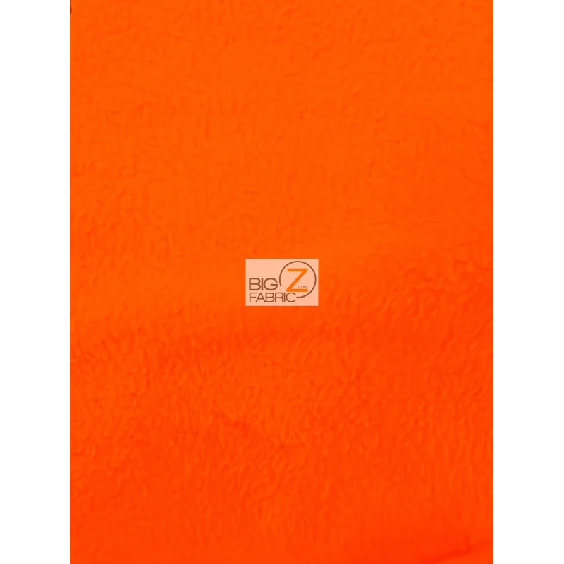 Fleece Fabric Solid / Neon Orange